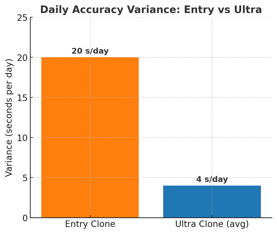 Replica Rolex Daily Accuracy Variance Entry vs Ultra