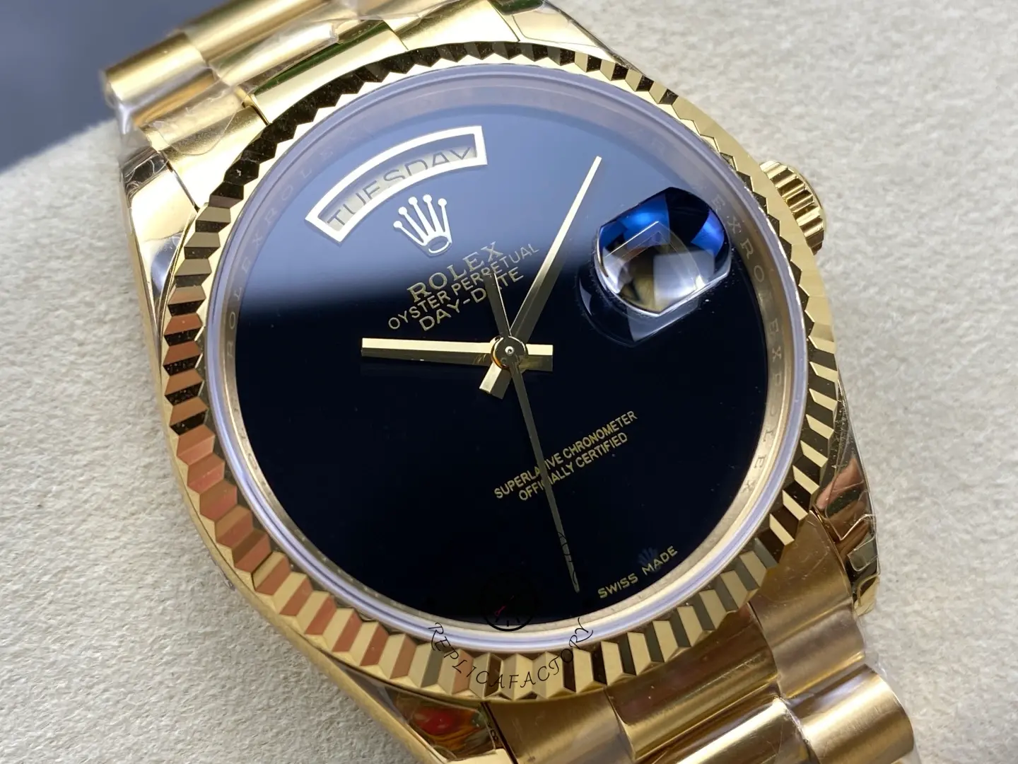 Rolex Day-Date 18038 36mm President Men's Onyx Dial Watch 1:1 Clone