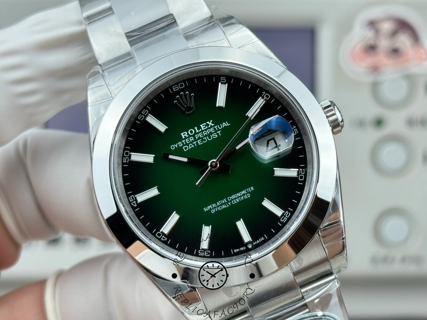 1:1 Rolex Datejust 126300 0025 41 Green Ombre Replica