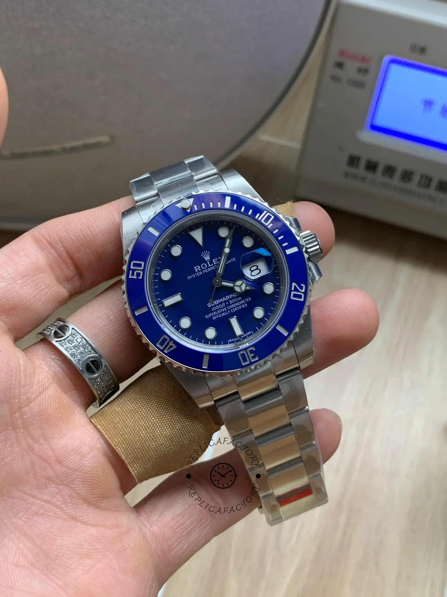 Rolex Submariner 116619LB White Gold Blue Dial 40mm Mens Replica Watch