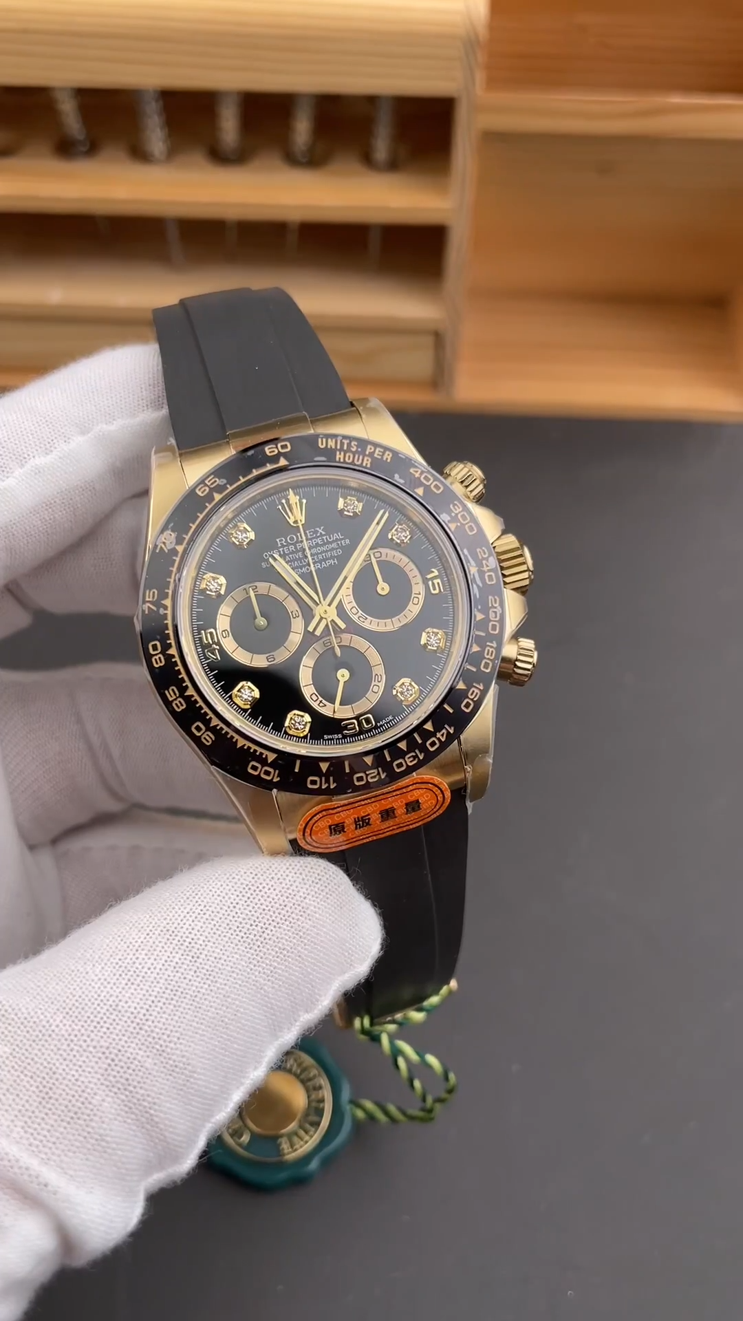 Rolex Daytona 116518LN Black Diamond Dial 40mm Mens Replica Watch