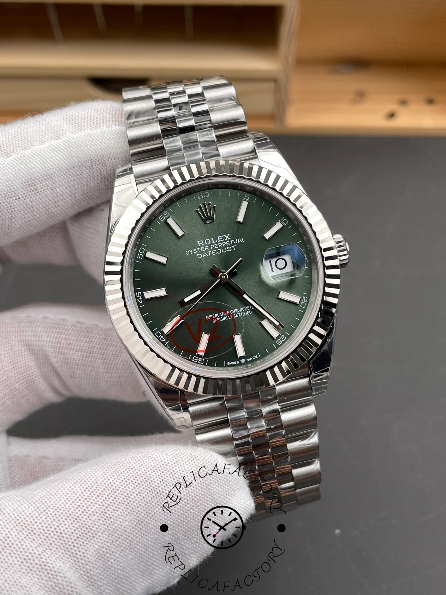 Rolex Datejust 126334 0028 41 Oystersteel and White Gold Mens Watch