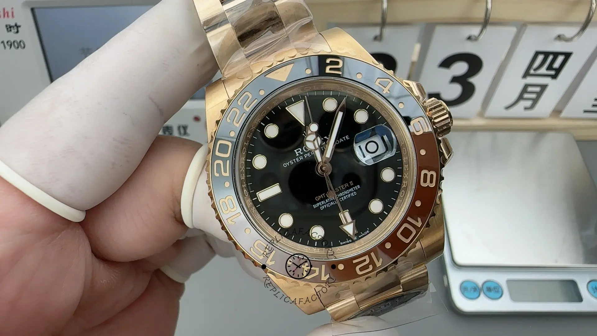 Rolex GMT-Master II 126715CHNR Black Dial Everose case 40MM Mens Replica Watch