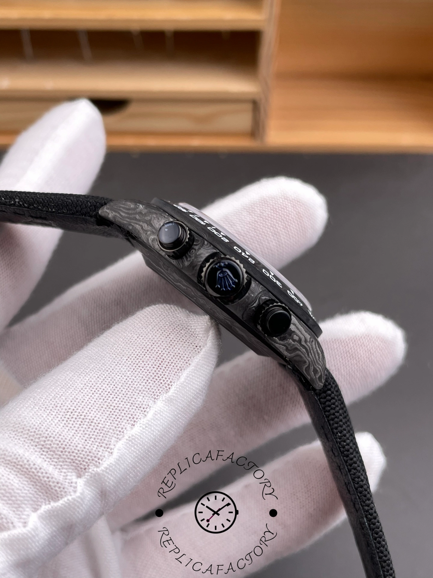 Rolex Daytona DIW Carbon Fiber Skeleton Black Replica Watch