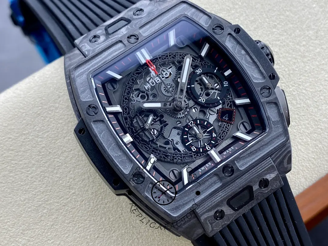 Angled of Hublot 642.CI.0170.RX highlighting dial depth and case edges.