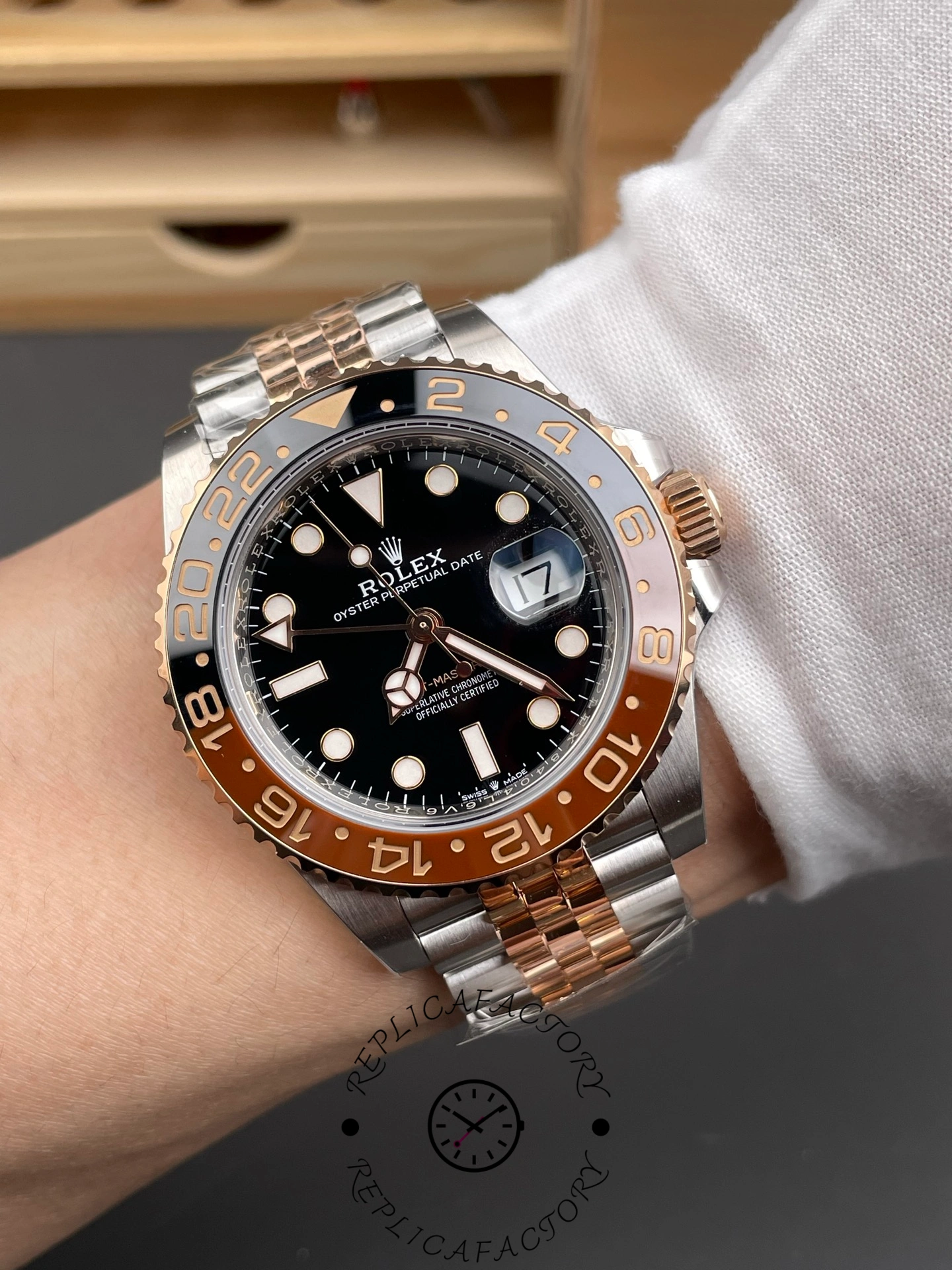 Rolex GMT-Master II 126711CHNR 40 Rose Gold Two-Tone with Jubilee Bracelet