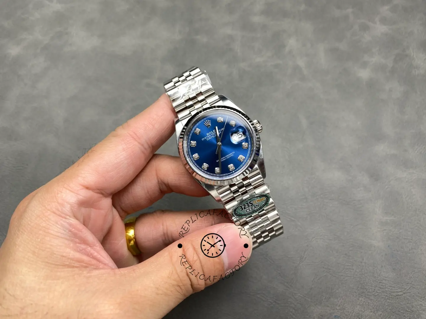Rolex Datejust 126234 Blue Diamond Dial 36MM Unisex Replica Watch