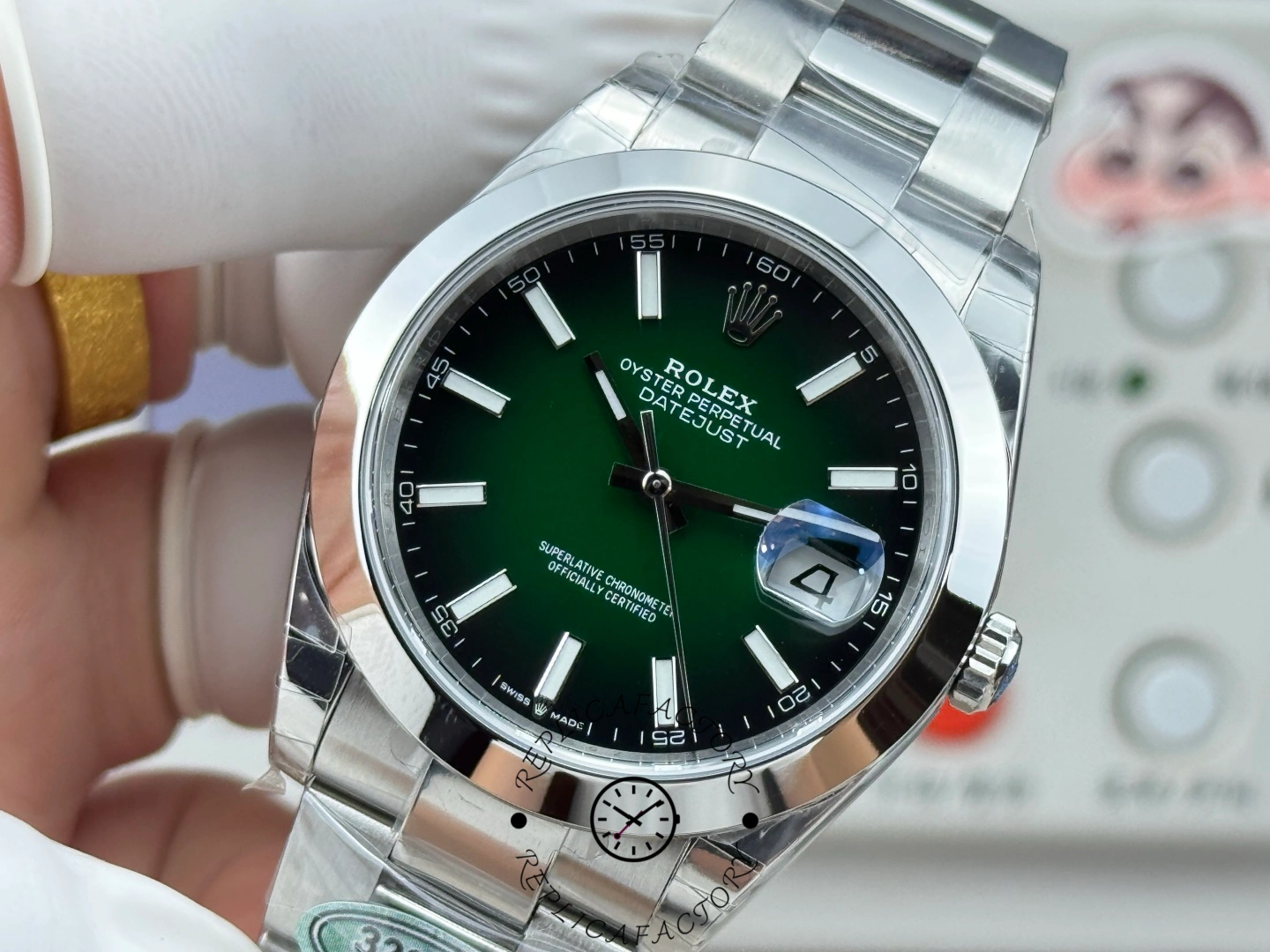 1:1 Rolex Datejust 126300 0025 41 Green Ombre Replica
