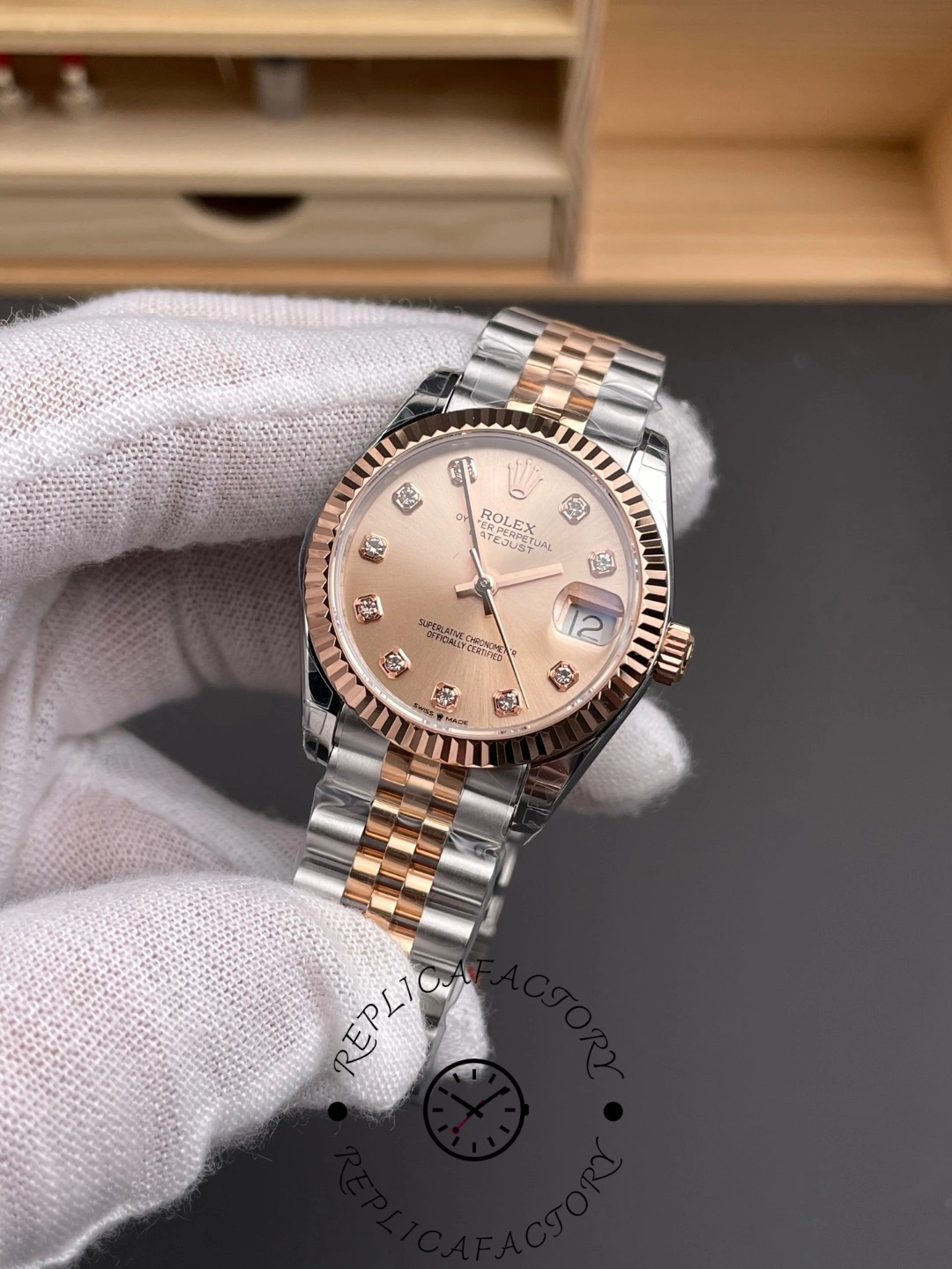 Rolex Datejust 31 Rose Diamond Dial M278271 0024 Women's Watch