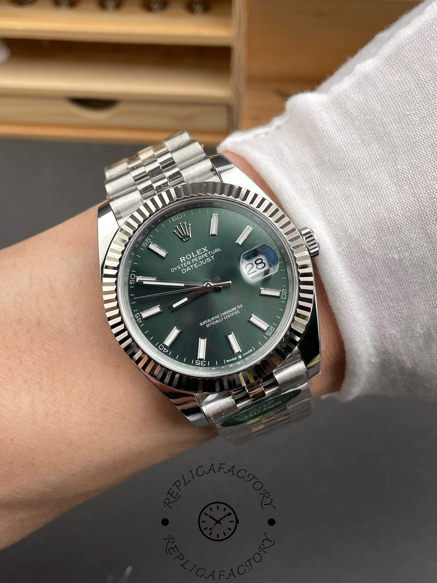 Rolex Datejust 126334 0028 41 Oystersteel and White Gold Mens Watch