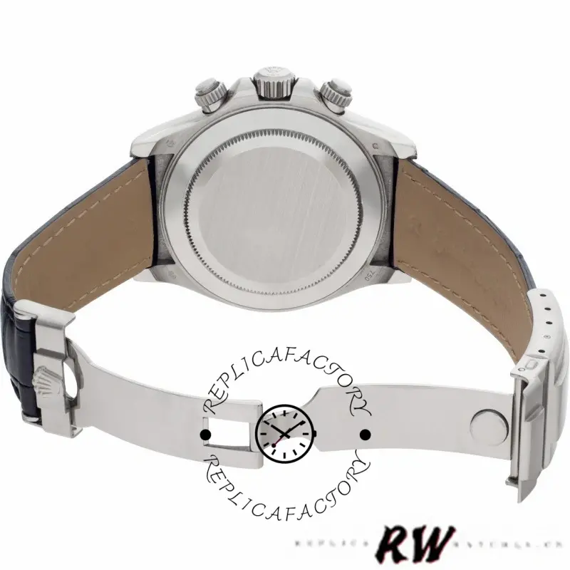 Rolex Daytona 116519 White Dial Black Leather strap 40mm Mens Replica Watch