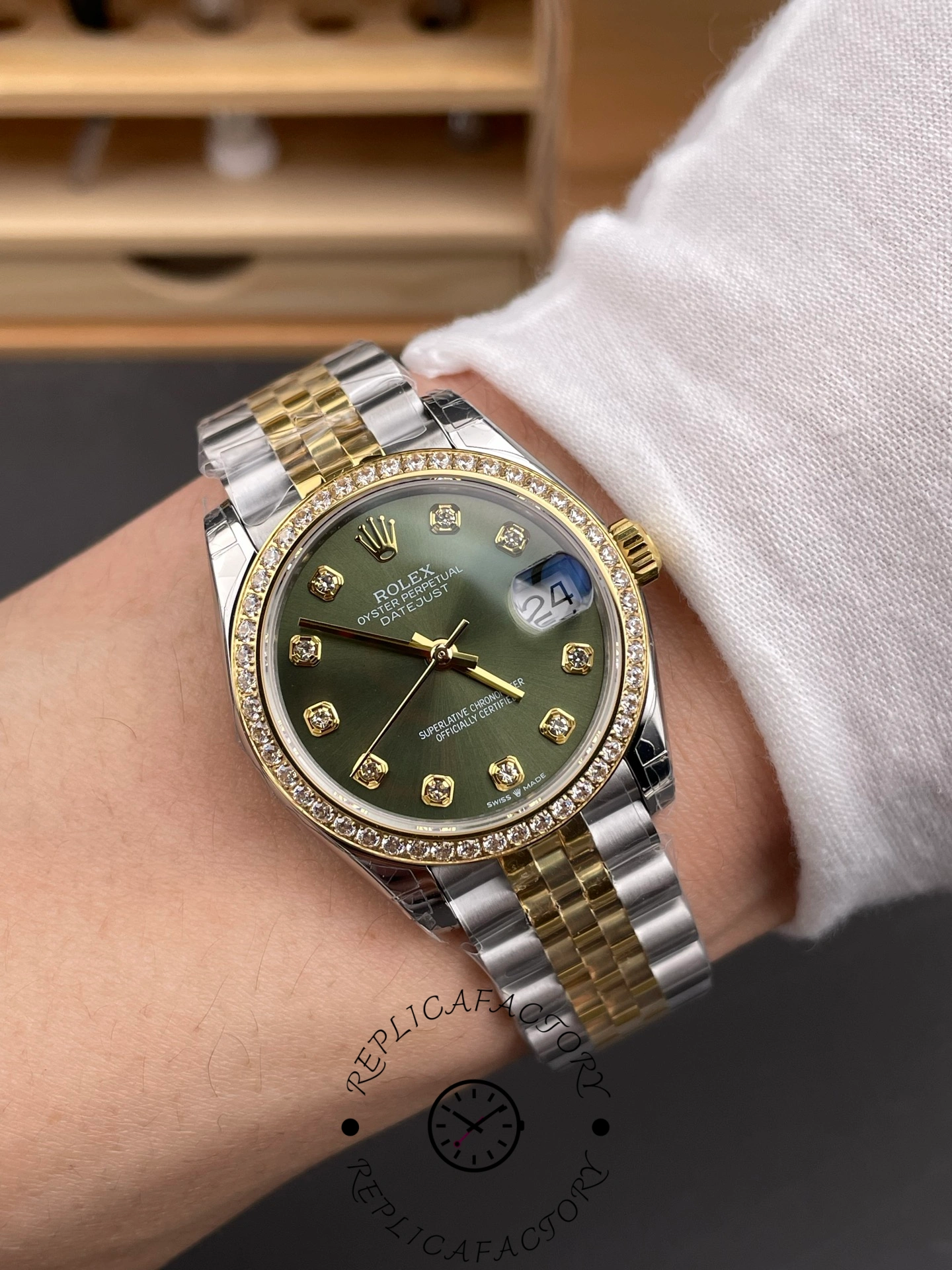 Rolex Datejust 31 Green Dial Jubilee 278383rbr 0030