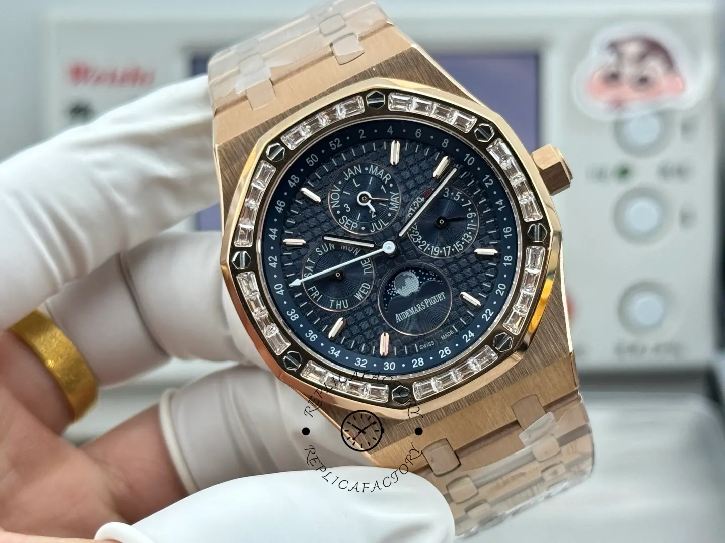 AP 26598BC.ZZ.1220BC.01 Royal Oak 41 Blue Dial 1:1 Clone Rose Gold
