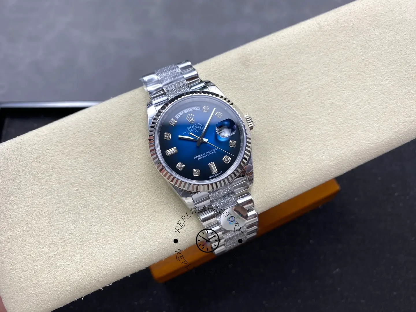 1:1 Clone Rolex Day-Date Blue Ombre Dial 36 President Watch 128239 0029