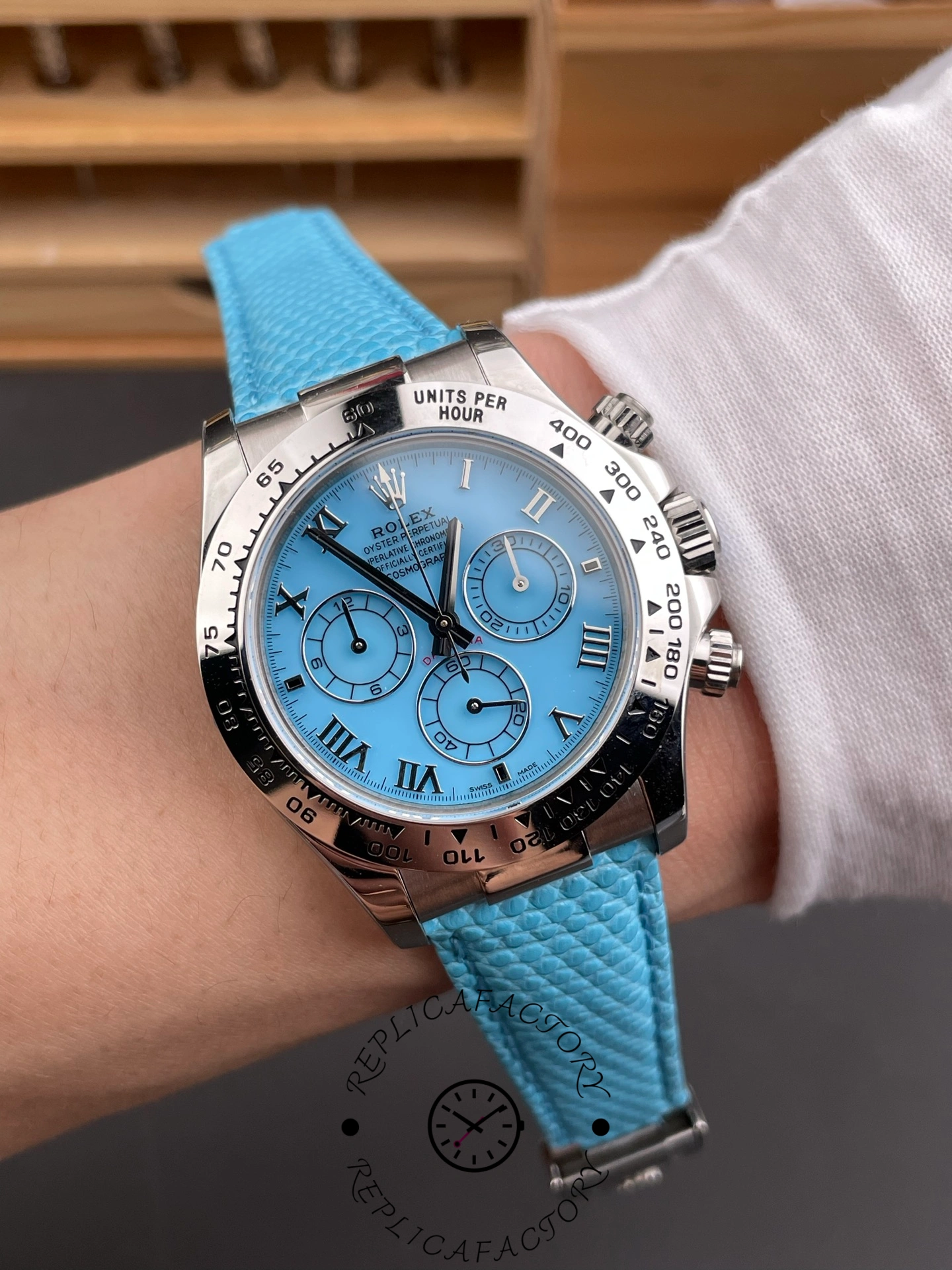 Rolex Daytona Turquoise Blue Beach White Gold 40MM 116519