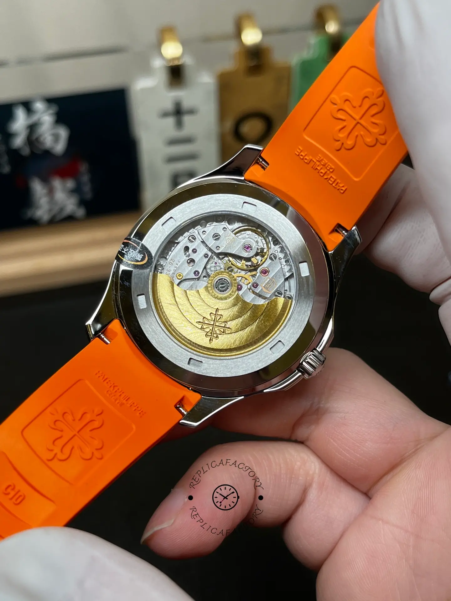 Patek Philippe Aquanaut 5167A 001 Replica 40mm Orange Rubber Strap