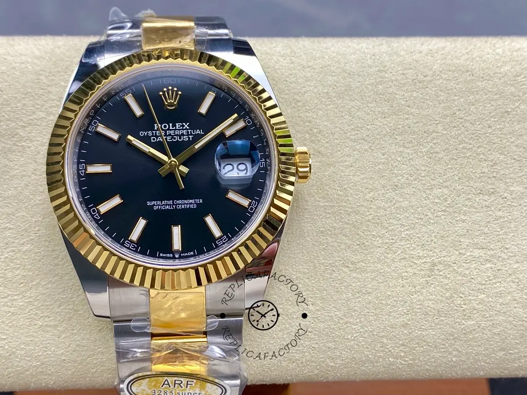Rolex Datejust 41 Black Dial Fluted Bezel 126333 0013 Men's Watch