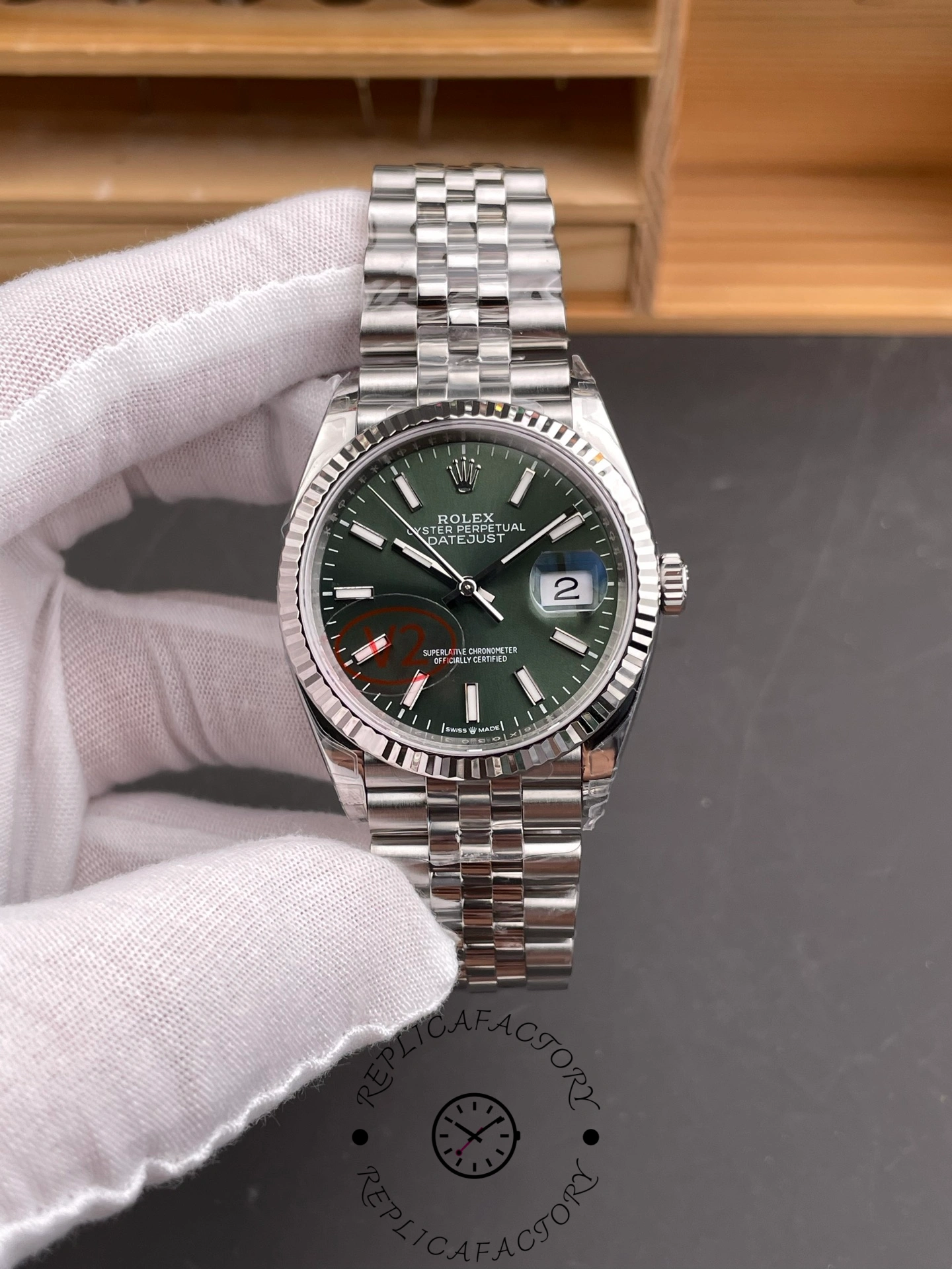 Rolex Datejust 126234 Stainless Steel Mint Green Dial 36MM Unisex Replica Watch
