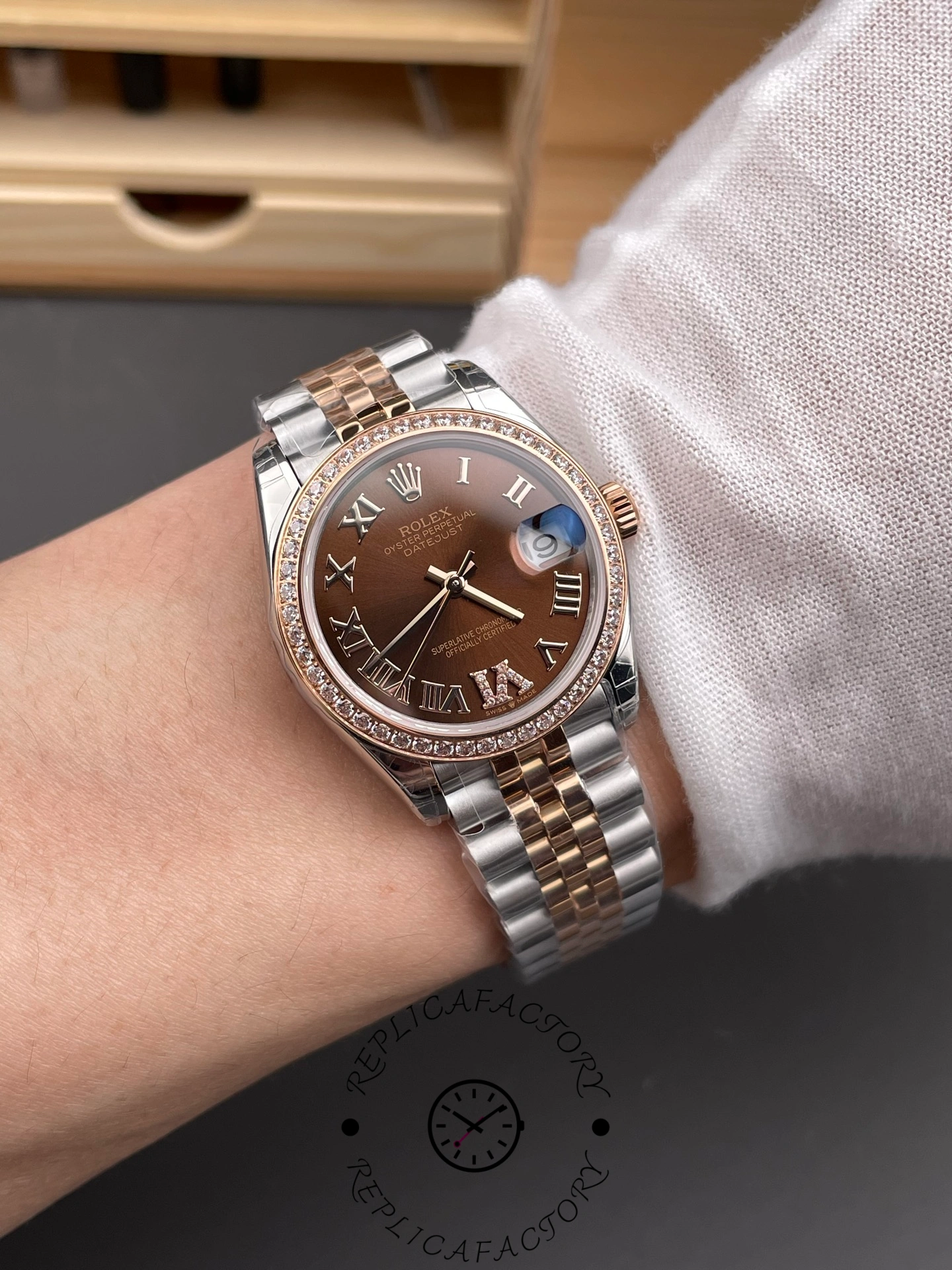Rolex Datejust 278381RBR 0006 Chocolate Dial 31mm Women's Watch