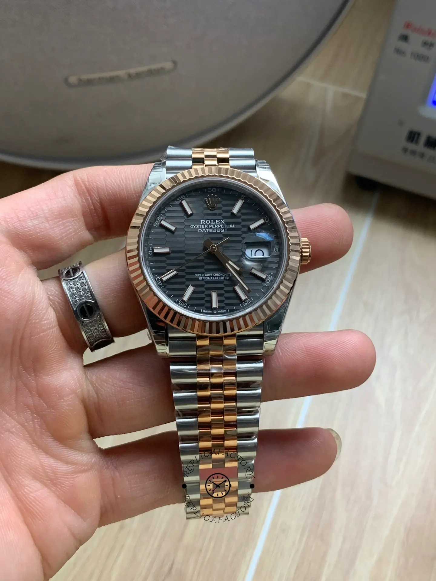 Rolex Datejust Grey Fluted Motif Dial m126331 0020 Mens Watch