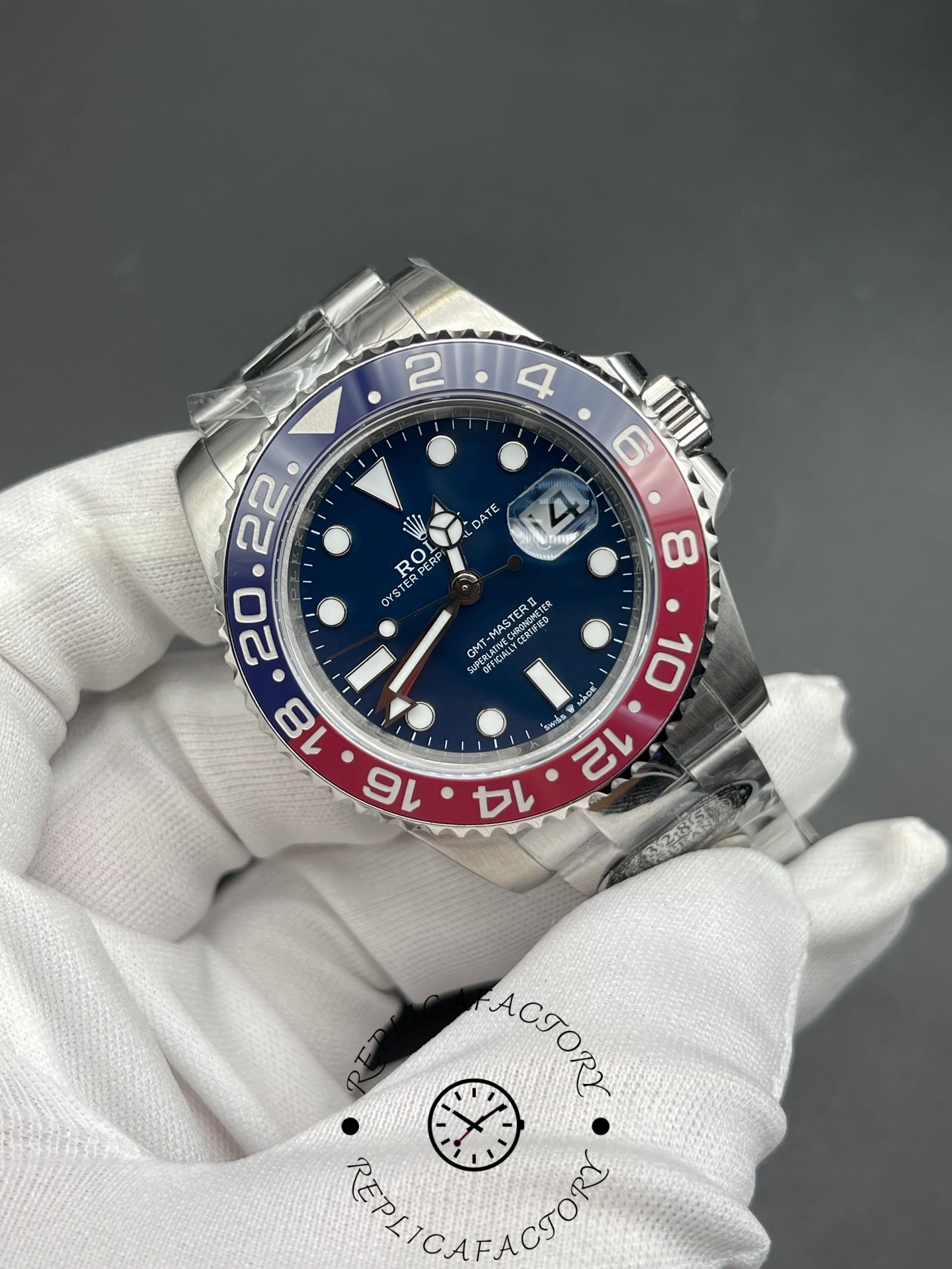 Rolex GMT-Master II 126719BLRO White Gold Blue Dial 40mm Mens Replica Watch