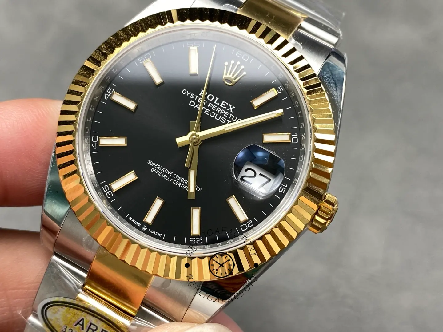 Rolex Datejust 41 Black Dial Fluted Bezel 126333 0013 Men's Watch