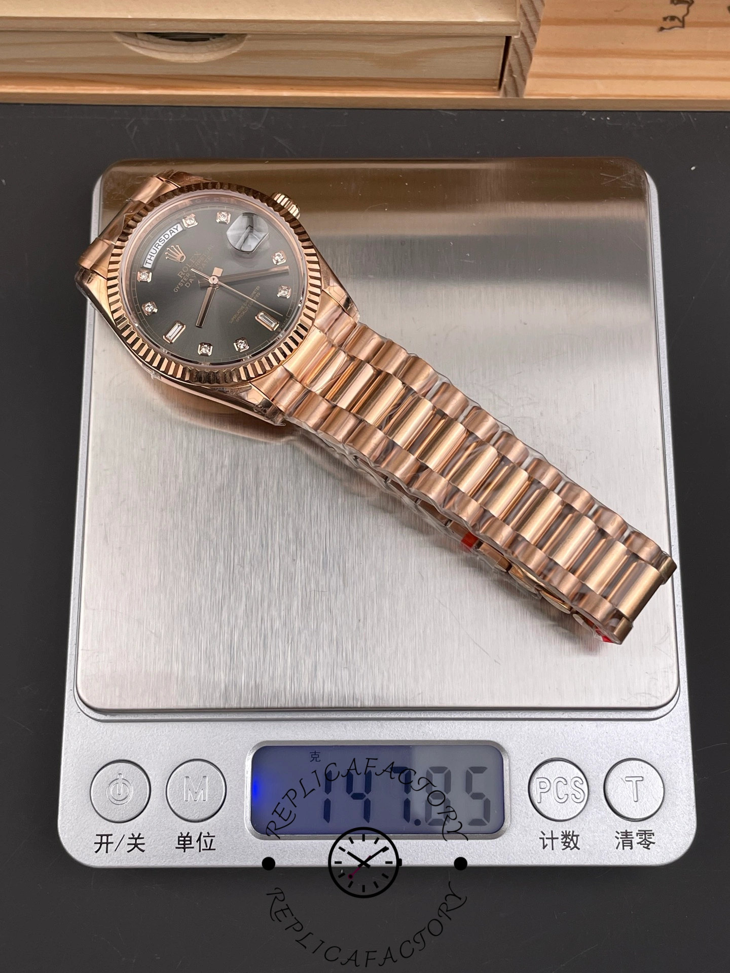 Rolex Day-Date 36 President Slate Diamond Dial m128235-0050