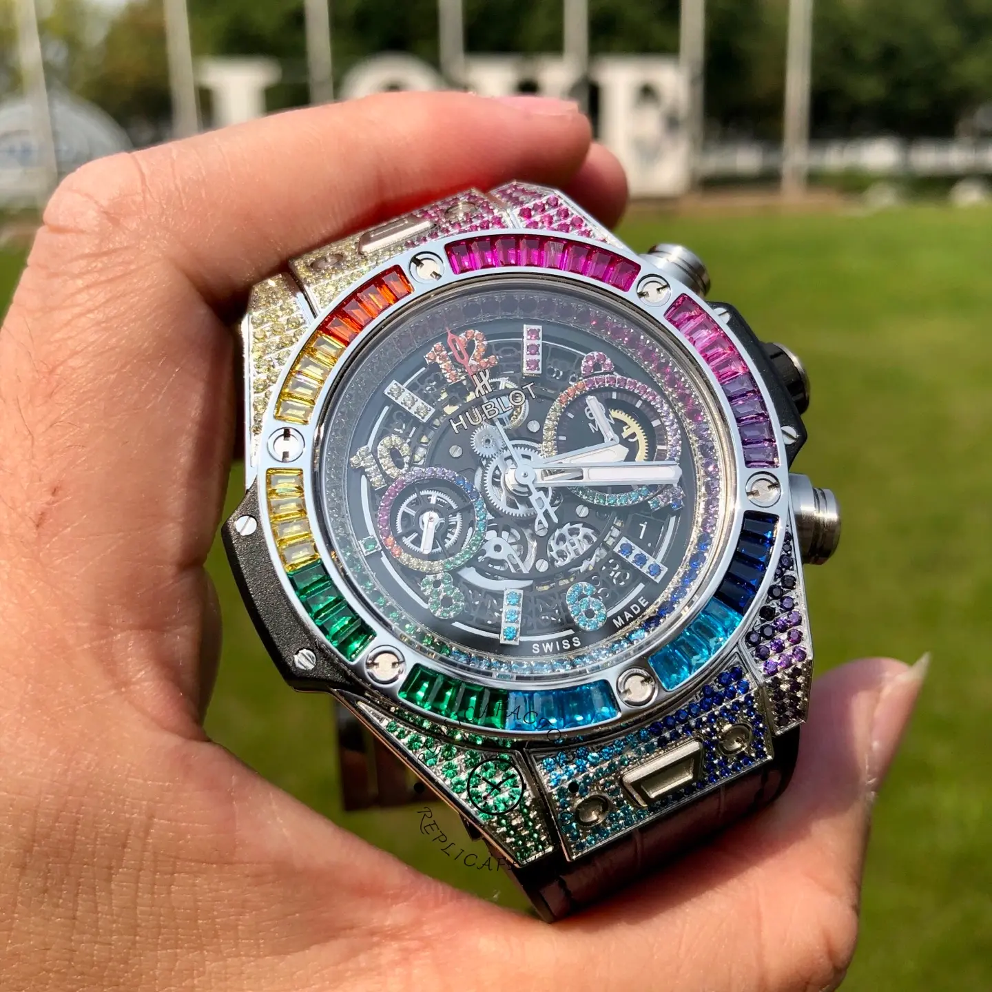 Hublot Big Bang Unico 1:1 Clone 45 Rainbow 411.OX.9910.LR.0999 Men's Watch