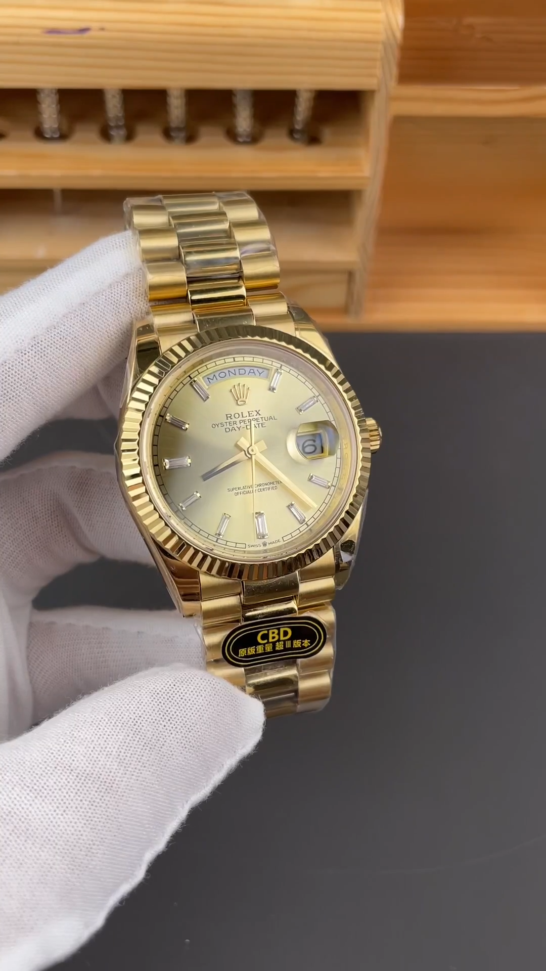 Rolex Day Date 36 Champagne Dial Yellow Gold Bracelet 128238 0132