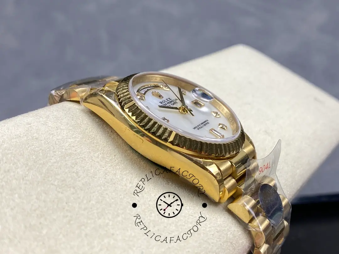 Rolex Day Date 36mm Yellow Gold 128238 0011 MOP Diamond