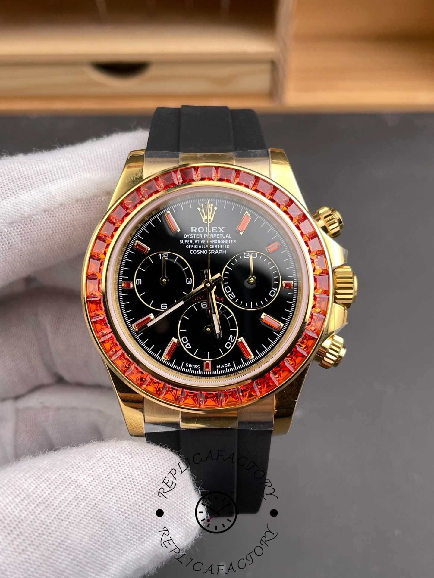 Rolex Daytona Orange Sapphire Bezel 116588SACO