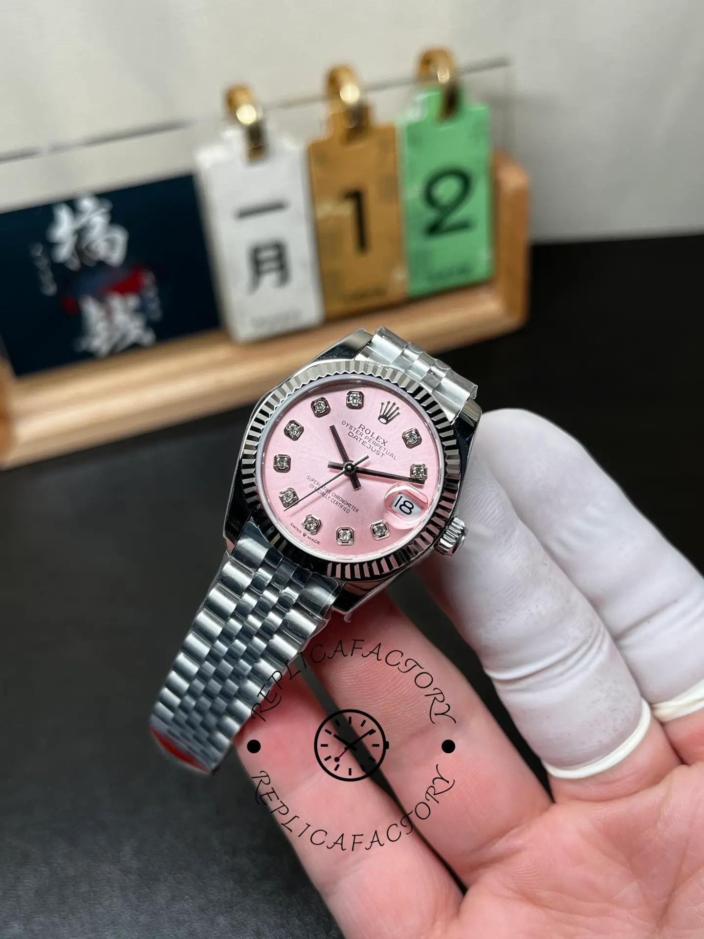 Rolex Datejust 31 Pink Dial Diamonds Jubilee 278274 0032 Women's Watch