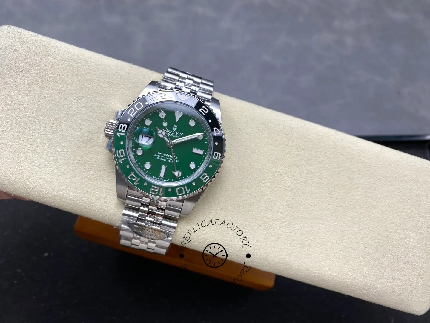 Rolex GMT Master II Green Dial M126729VTNR 0002 1:1 Clone Jubilee Bracelet Watch