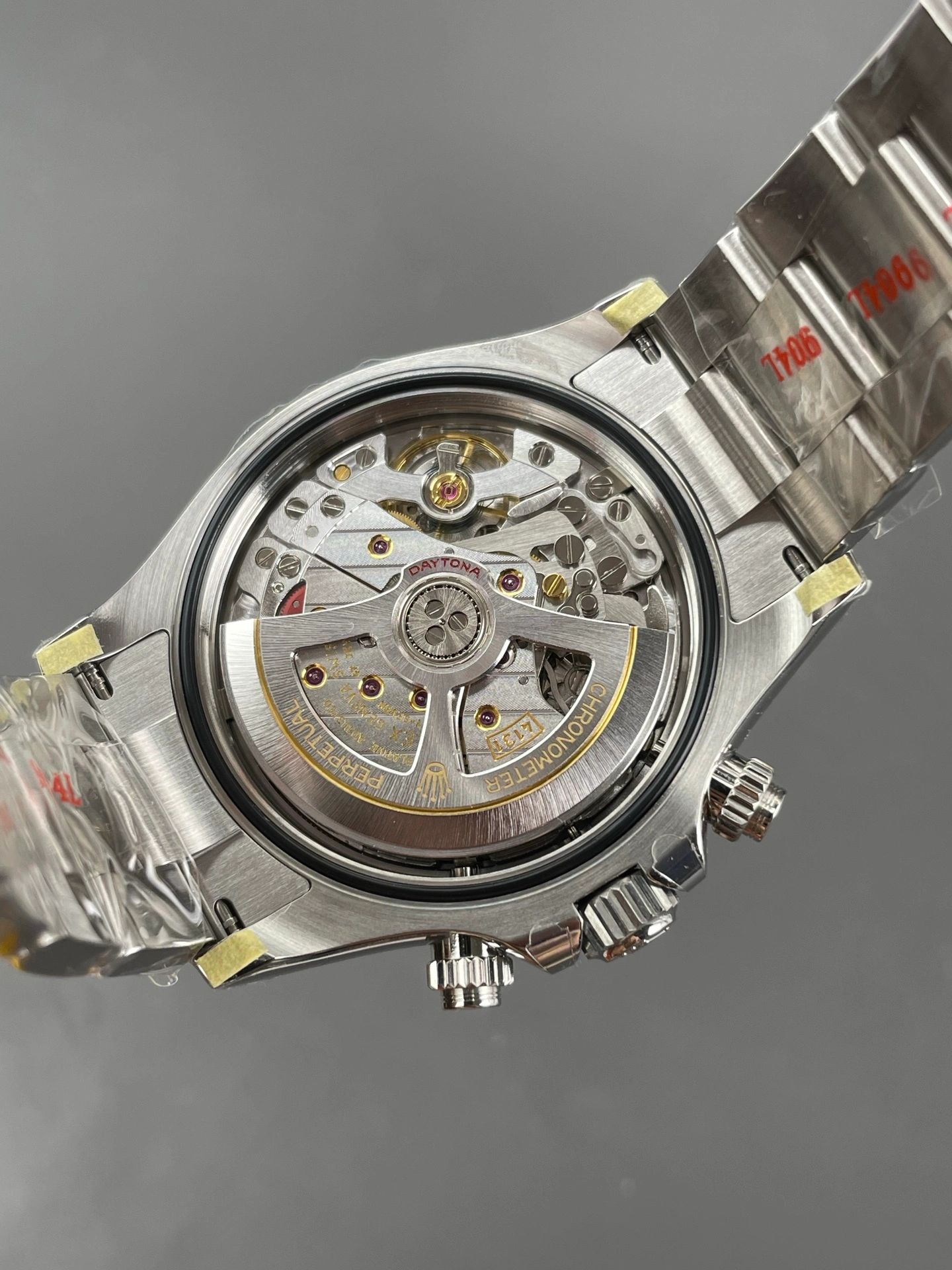 4131 clone chronograph movement installed in a watch
