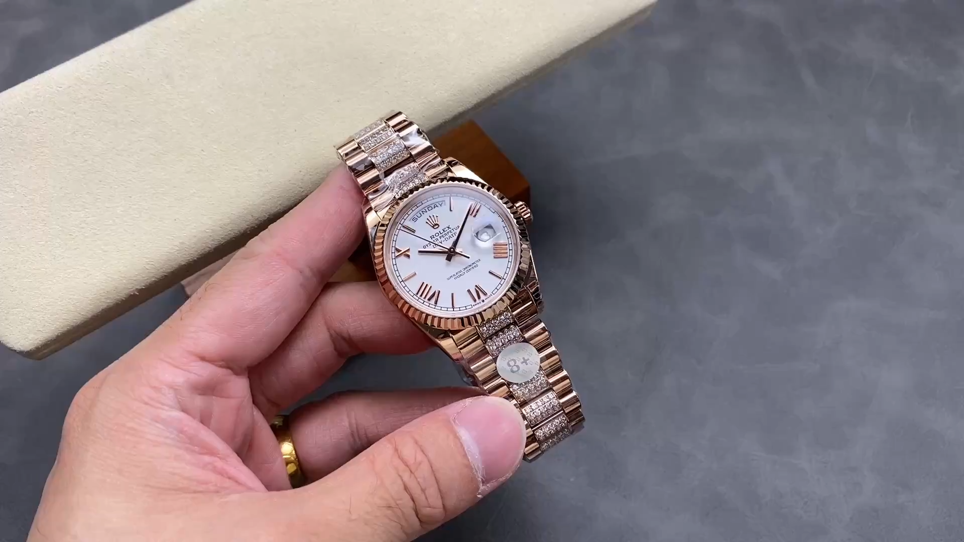 Rolex Day-Date 36 Automatic White Roman Dial Replica 128235 0071
