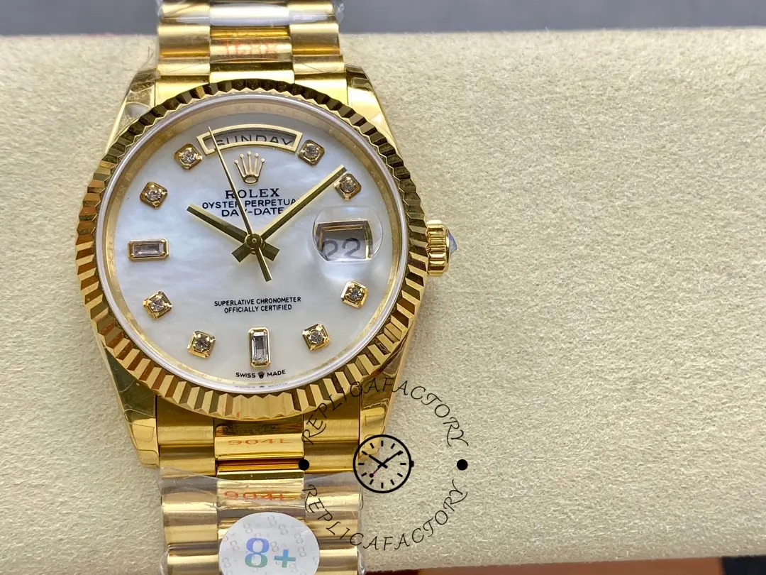 Rolex Day Date 36mm Yellow Gold 128238 0011 MOP Diamond