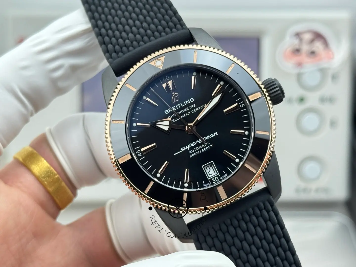 Replica Breitling UB20303A1B1S1 Superocean Heritage B20 DLC-Coated Black Dial