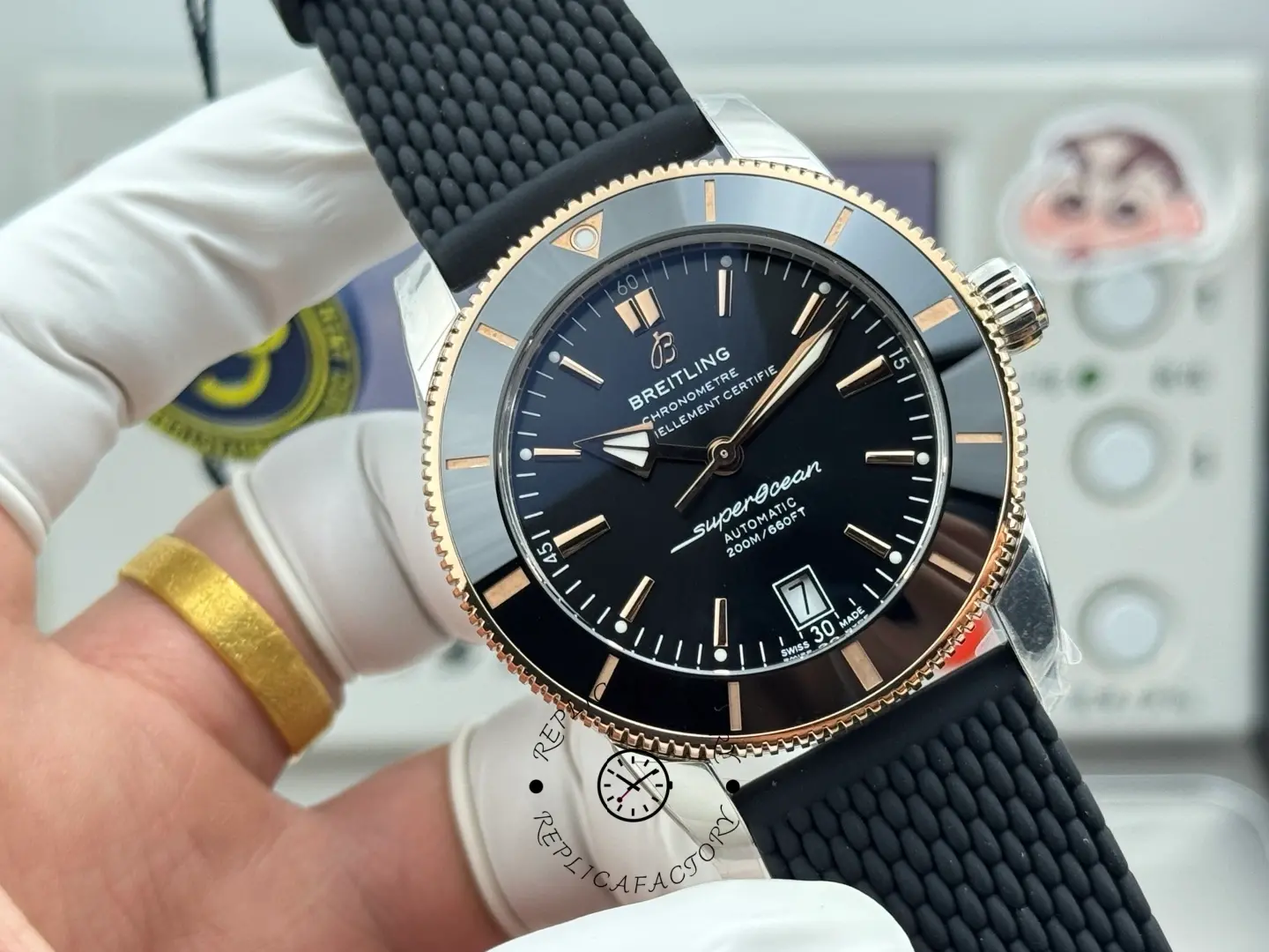 Breitling Replica UB2010121B1S1 Superocean Heritage Automatic 42 Rubber Strap