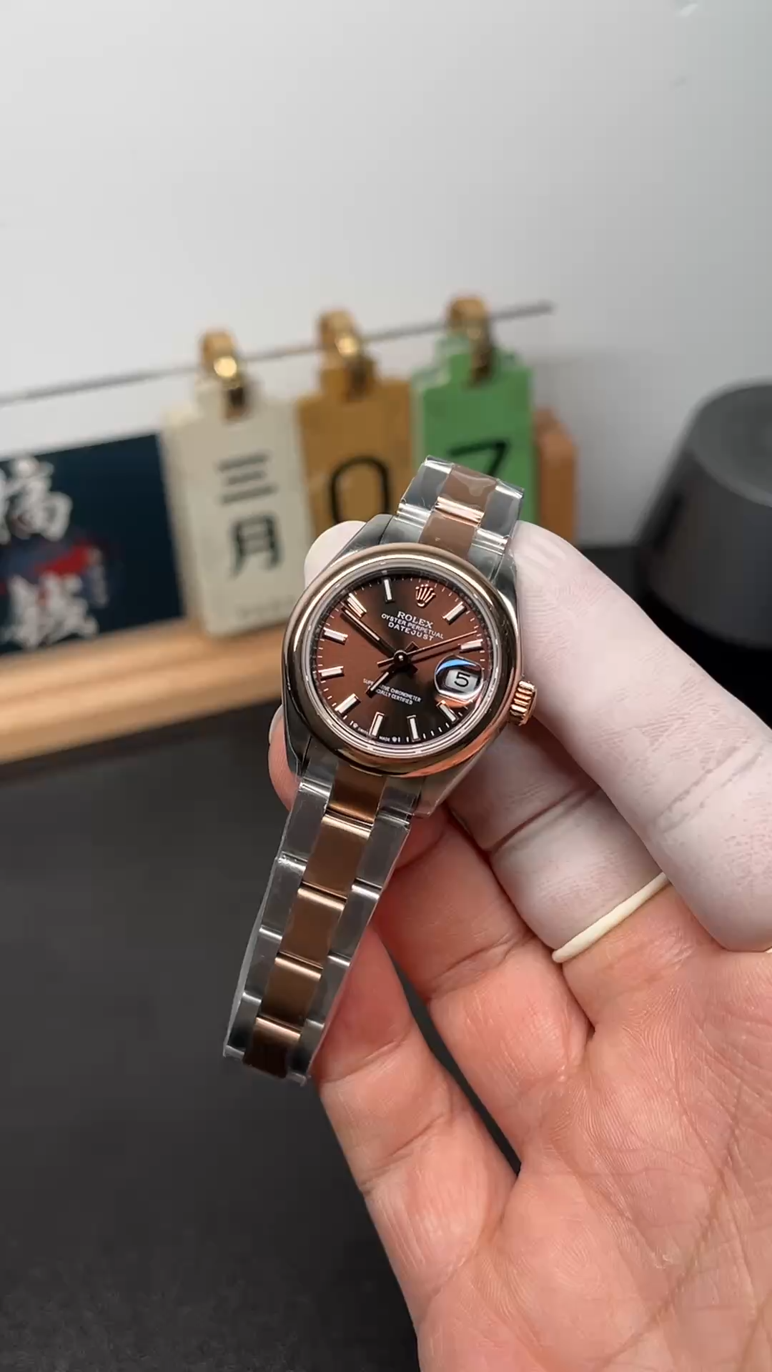 Rolex Lady-Datejust 28mm Two-Tone 1:1 Clone Brown Dial 279161-0018
