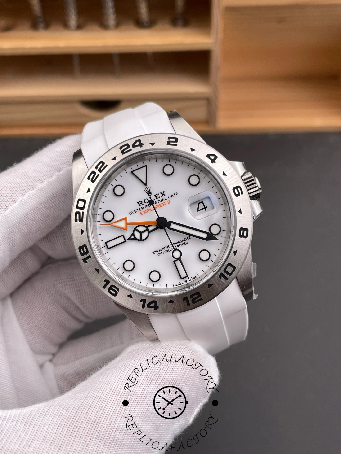 Rolex Explorer II 42mm Deployant Rubber Strap