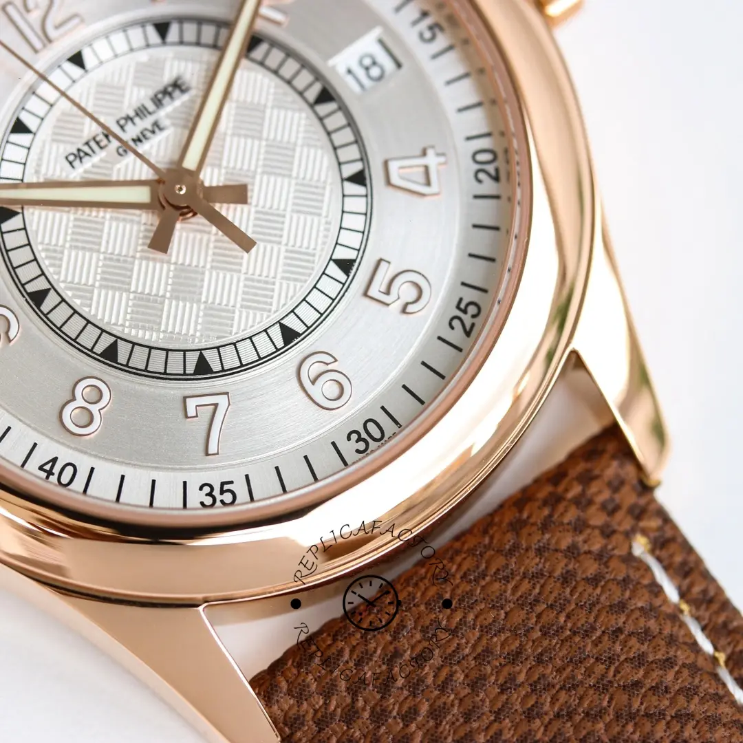 Detailed dial view of the Patek Philippe Calatrava 6007A-001, showing center hands and printed tracks.