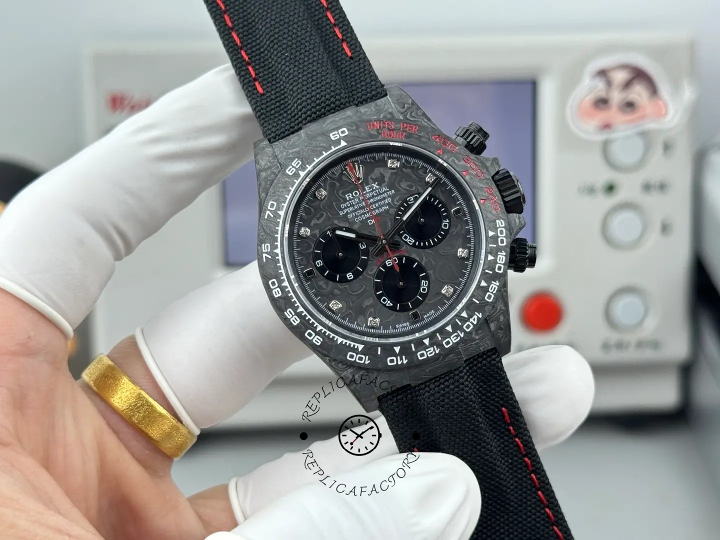 Rolex Daytona Cosmograph DIW Diamond Index Carbon Fiber 40mm Replica