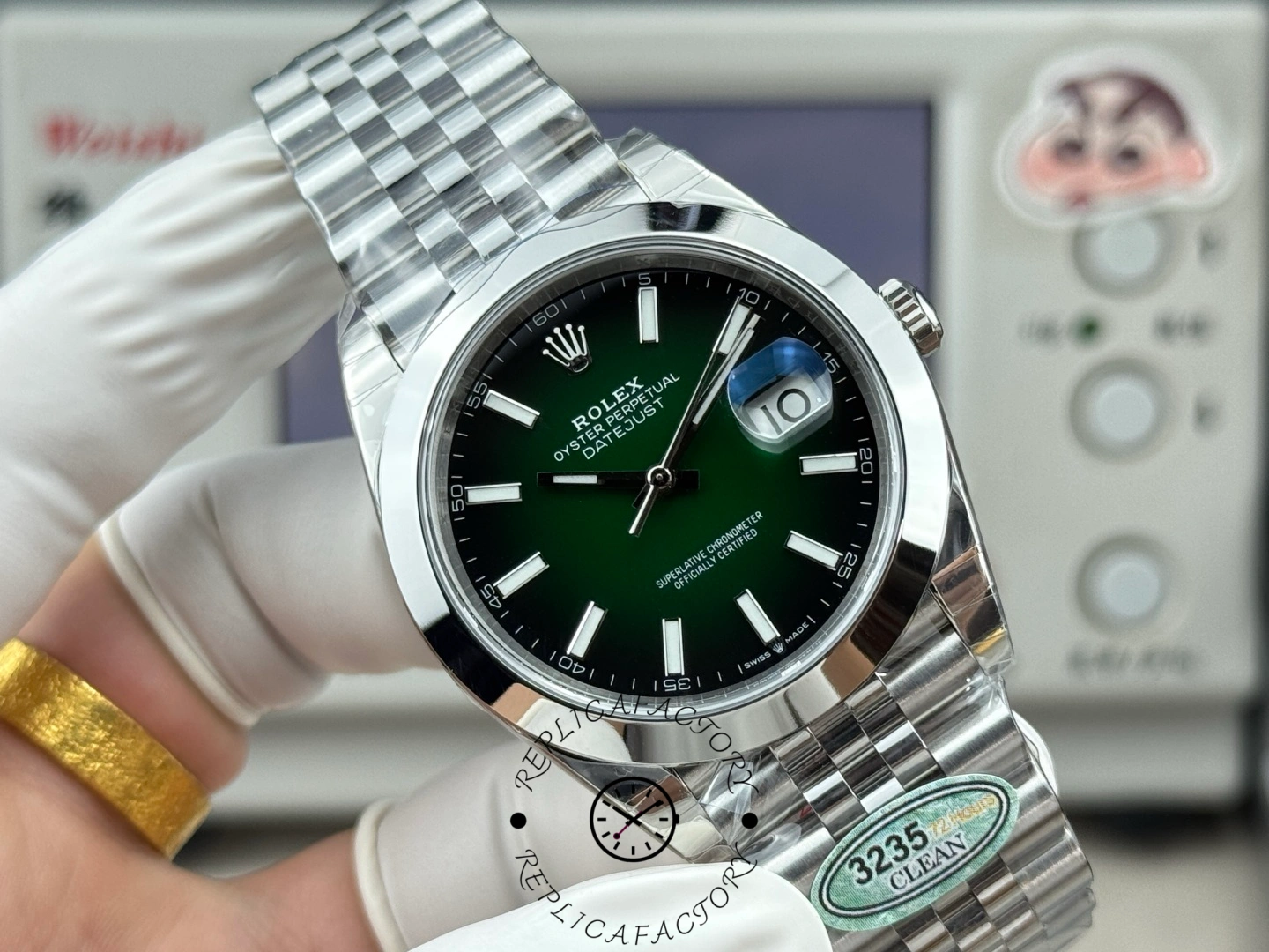 1:1 Rolex Datejust 126300-0026 41 Green Ombre Jubilee Replica
