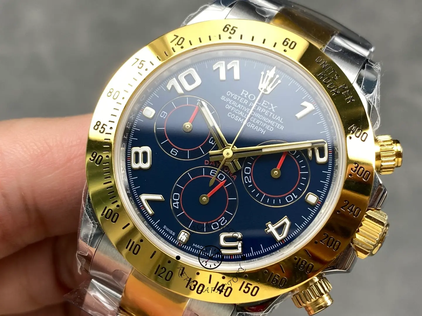 Rolex Daytona 116523 Steel Yellow Gold Blue Racing Dial 40mm Mens Replica Watch