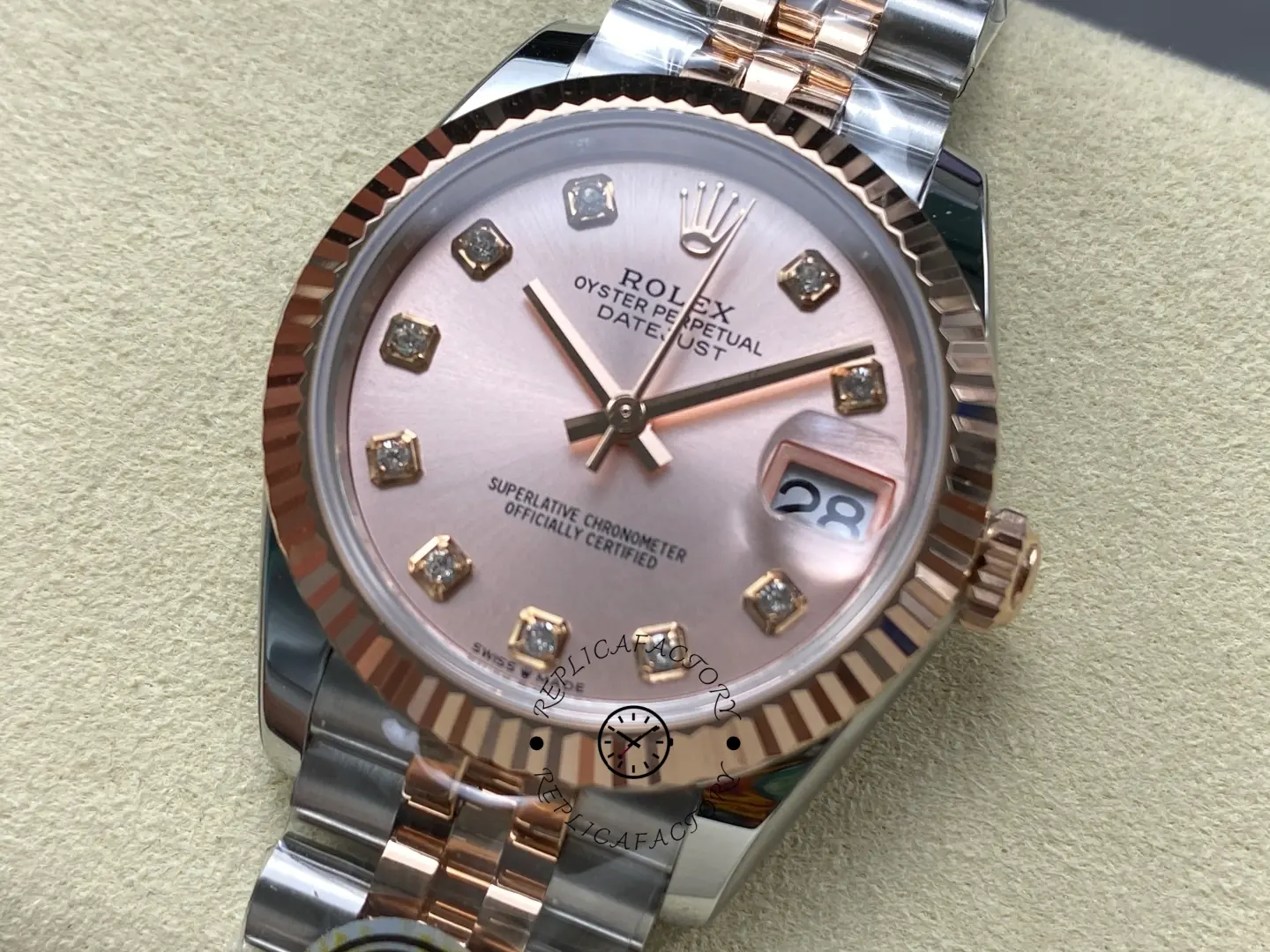 Rolex Datejust 31 Rose Diamond Dial M278271 0024 Women's Watch