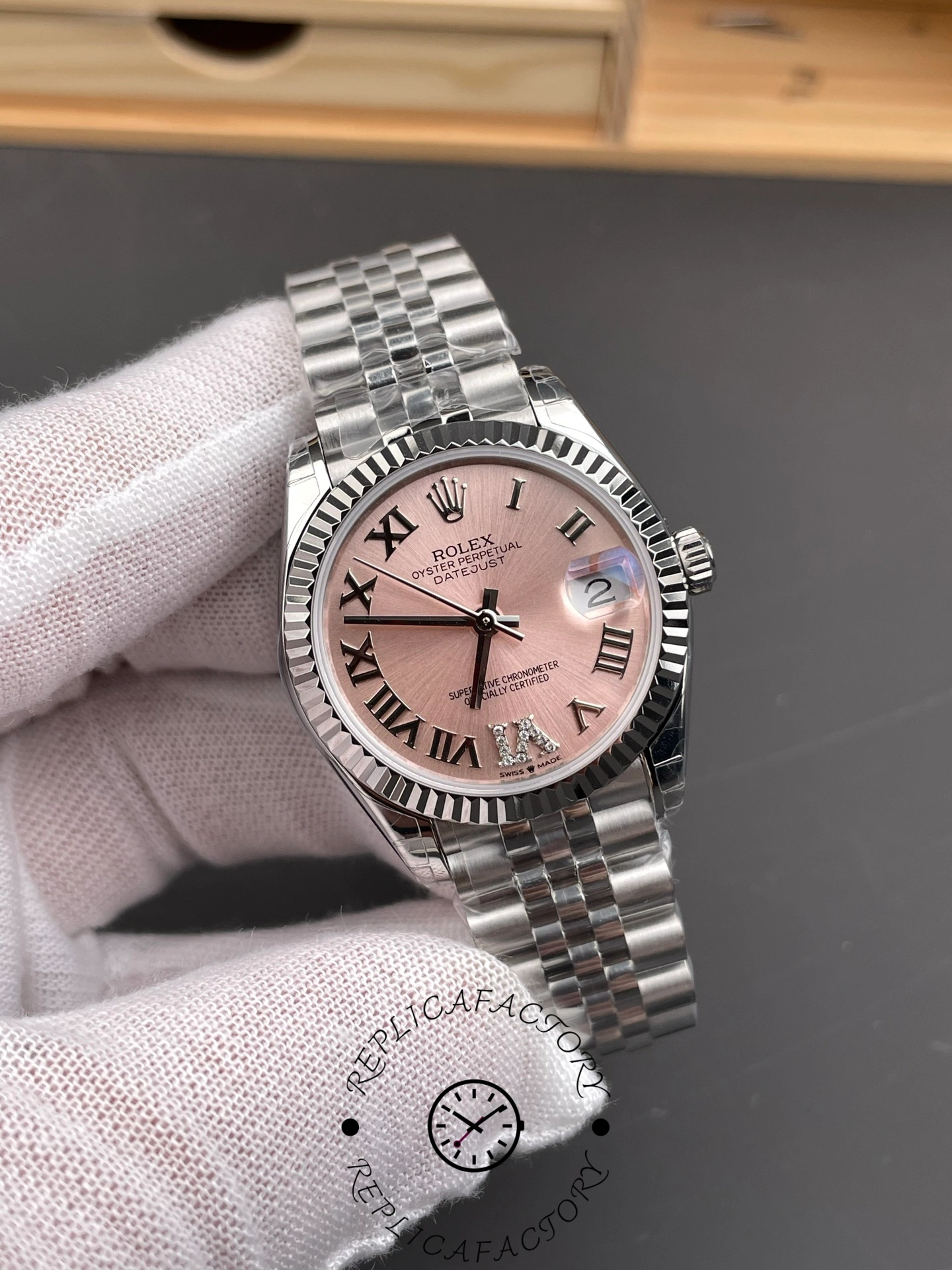 Rolex Datejust 31 Pink Dial Diamond VI 278274 0024 Women's Watch