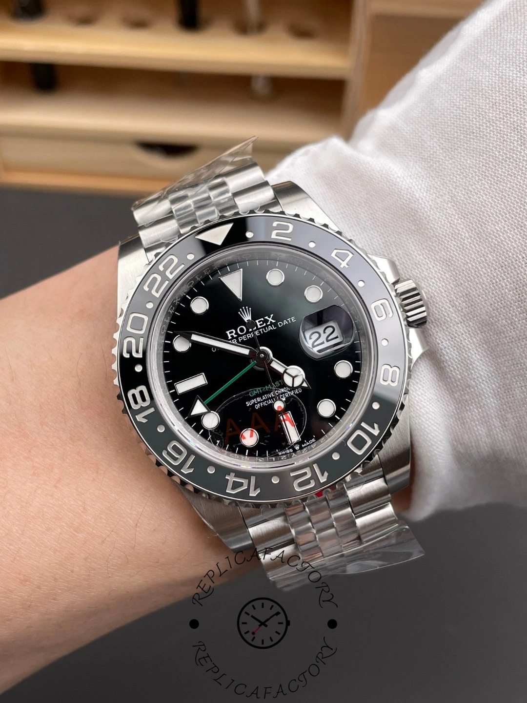 Rolex Gmt Master II Automatic Black Dial M126710GRNR 0003 40mm