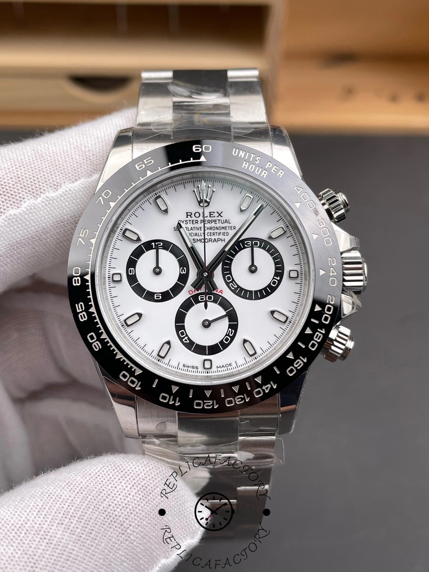 Rolex Cosmograph Daytona 116500LN-0001 Stainless Steel White Dial 40mm Mens Replica Watch