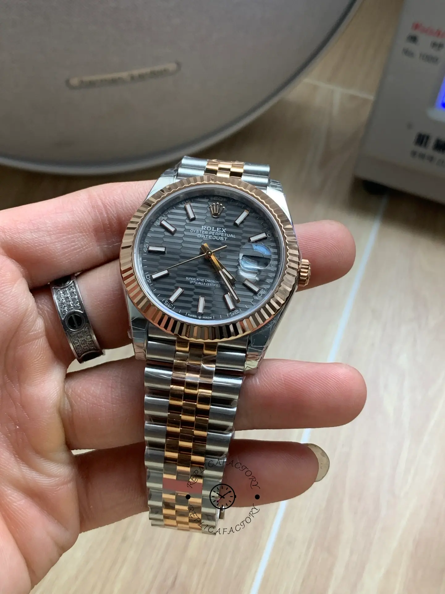 Rolex Datejust Grey Fluted Motif Dial m126331 0020 Mens Watch