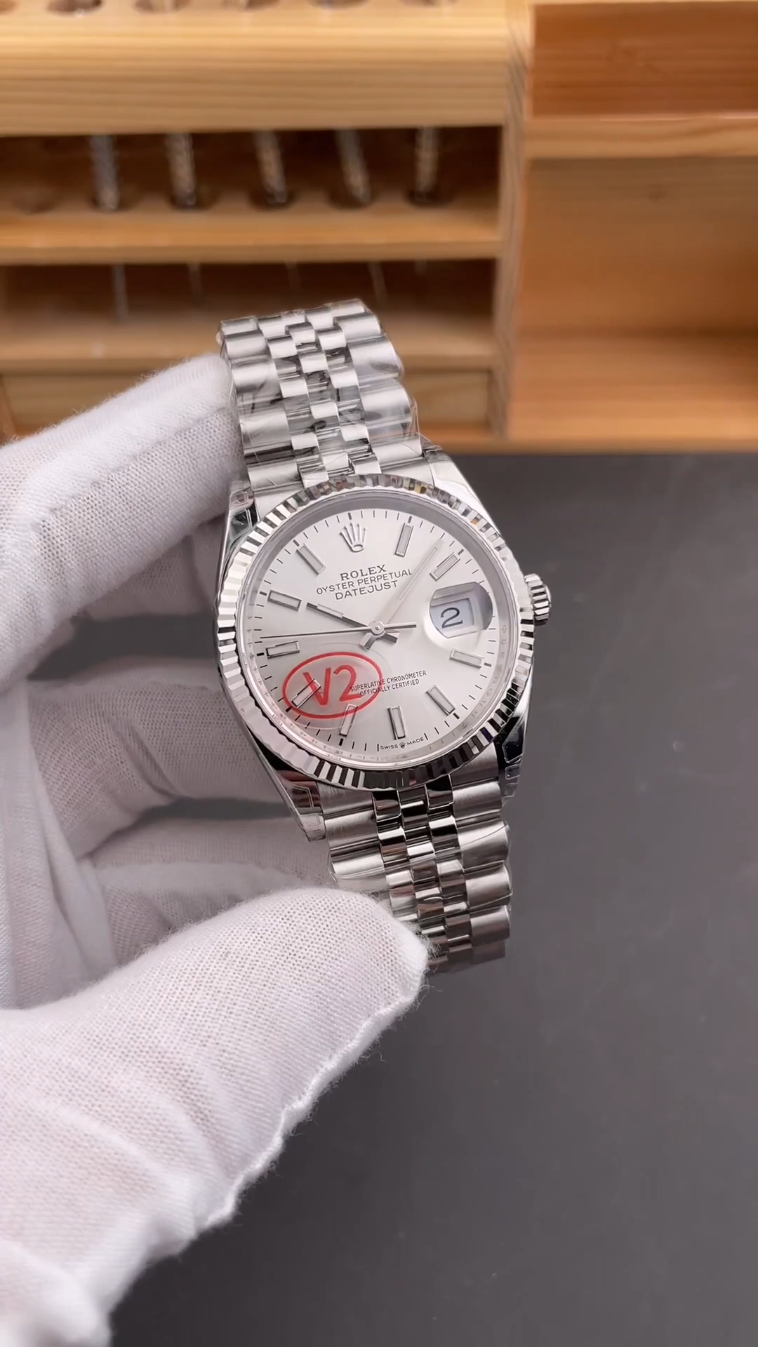 Rolex Datejust 126234 Fluted Bezel Silver Index Dial 36MM Unisex Replica Watch